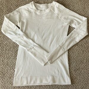 Lululemon Rest Less long sleeve pullover top in white/ivory Size Small
